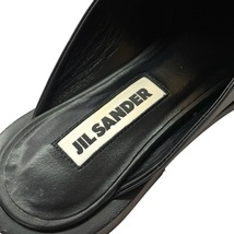 JIL SANDER ジルサンダー メタルプレートミュール フラット ブラック 35/22.0cm JS38250A_画像8