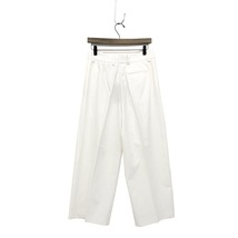 Cristaseya クリスタセヤ JAPANESE COTTON & LINEN DOUBLE PLEATED TROUSERS コットンリネンパンツ ホワイト XS_画像2