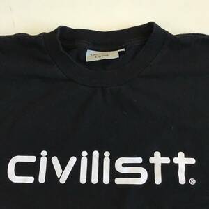 《 H 721》carhartt wlp Civilist カーハート シビリスト 半袖Tシャツ コラボTシャツ Lサイズ 黒 トップス 1スタ アメリカ古着 古着卸