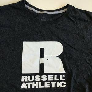 《 H 747》RUSSELL ラッセル 長袖Tシャツ ロンT プリント Lサイズ グレー トップス ユニセックス 1円スタート アメリカ古着 古着卸