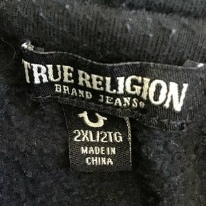 《 H 750》TRUE RELIGION トゥルーレリジョン パーカー プルオーバー 2XL 黒 プリント トップス 1円スタート アメリカ古着 古着卸の画像4