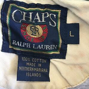《H 763》CHAPS RALPH LAUREN チャップス 半袖ポロシャツ 総柄 貝殻柄 Lサイズ トップス 1円スタート アメリカ古着 古着卸の画像4