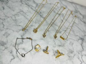 【9点まとめ】Dior DIOR ディオール　GIVENCHY ニナリッチ　指輪　ブレスレット　ネックレス　ゴールド　アクセサリー　セット売り　1円