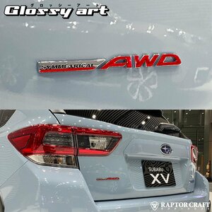 GSA スバル XV GTE AWDマーク レッドメッキ06