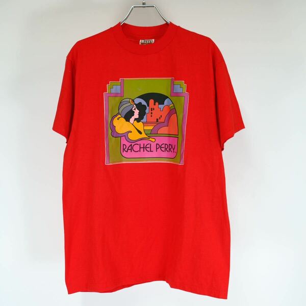 1980s ビンテージ サイケデリックアート　プリント　Tシャツ　古着屋　USA製　ヒッピー　peter max ポップアート