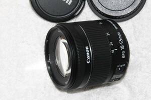 キヤノン CANON EF-S 18-55mm F4-5.6 IS STM 美品 前後キャップ付