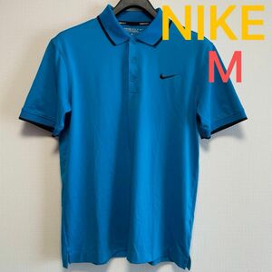 NIKE ナイキ 半袖 ポロシャツ ゴルフウェア 水色　ゴルフウェア golf メンズ M