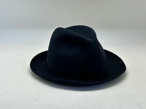 Borsalino ボルサリーノ ハット 帽子 サイズ 60 ネイビー 紺 箱・紙袋付属