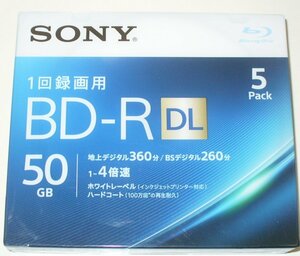 SONY　BD-R DL 1回録画用ブルーレイディスク 5Pack［5BNR2VJPS4］