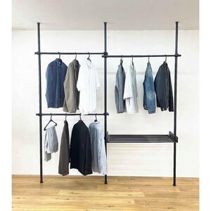 * cheap 1835 hanger rack Triple + shelves attaching .. trim flexible withstand load 240kg