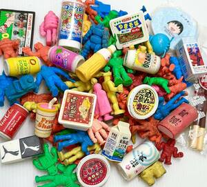  old eraser large amount together * gold erasing * cup noodle * kamaboko * drink * character thing * Showa Retro junk 