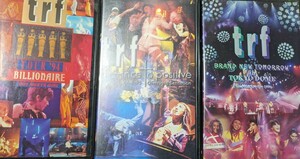 trf　3本セット「TOUR94 BILLIONAIRE」「TOUR95 dance to psitive」「Presentation for 1996 BRAND NEW TOMORROW」VHS ビデオテープ　