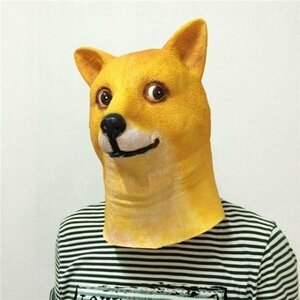 新品$ 犬の被り物 マスク いぬ 仮面 ハロウィン コスプレ イベント パーティー 面白い 仮装 動物 ペット 小道具 お笑い