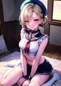  poster A4 size anime same person high quality beautiful young lady ..she field ( azur lane ) 219-13