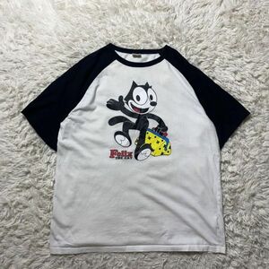 Felix the cat 半袖tシャツ　ラグラン　オフィシャル　　猫