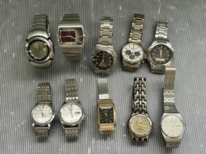【ジャンク扱い】　腕時計 10本SEIKO CASIO シチズン　CITIZEN FOSSIL等　まとめ売り
