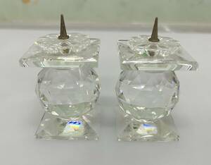 SWAROVSKI Swarovski candle stand glass crystal 