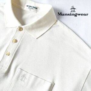 マンシングウェア Munsingwear ポロシャツ LL オフ ホワイト 半袖 鹿の子 シャツ 