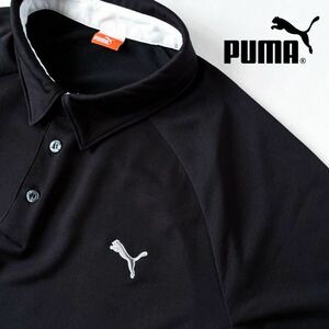 プーマ PUMA 吸汗速乾 ポロシャツ XL ブラック ホワイト 半袖 サラサラ シャツ 