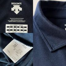 (美品) デサント DESCENTE 吸水速乾 ポロシャツ O (XL) ネイビー ホワイト 半袖 シャツ _画像9