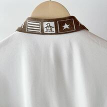 マンシングウェア Munsingwear ポロシャツ SA ホワイト ブラウン 半袖 鹿の子 シャツ _画像5