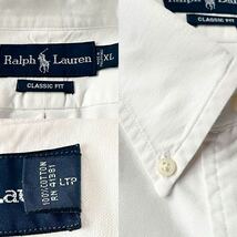 (美品) ラルフローレン RALPH LAUREN ボタンダウン オックスフォード 半袖シャツ XL オフ ホワイト オーバーサイズ CLASSIC FIT 白 シャツ_画像9