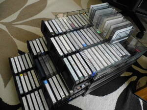 中古カセットテープ128個　空カセットケース　２０個　ケース３個