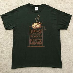 美品 KAVU カブー BBQ チキン丸焼き Tシャツ グリーン LARGE GILDAN ギルダン A&F バーベキューチキン T-SHIRT