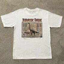 90's デッドストック JURASSIC PARK ジュラシックパーク Tシャツ ムービーT 映画 販促 ノベルティ グッズ ビンテージ ユニバーサル 1992年_画像1