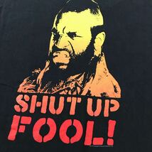 2010年 特攻野郎Aチーム Mr.T ミスターT Tシャツ 黒 XL SHUT UP FOOL! ムービーT 映画 プロレス ロッキー 人物 T-SHIRT_画像2