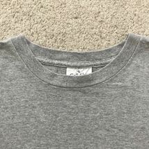 90's USA製 Calvin Klein カルバンクライン 星条旗 アメリカ国旗 プリント Tシャツ XL グレー ビンテージ CK T-SHIRT 袖シングル 90年代_画像5