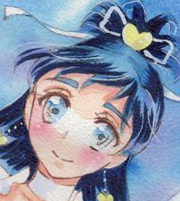 Hand-drawn illustration Cure White Arrangement costume Yukishiro Honoka + copy of rough drawing Futari wa Pretty Cure, Comics, Anime Goods, Hand-drawn illustration