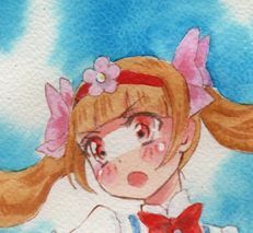  hand-drawn illustrations *kyua..~.+ rough . copy HUG..! Precure love cape . see kyuamasheli