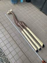 きりんさん 木彫りの置物 高さ約124cm 現状品　動物インテリア_画像4