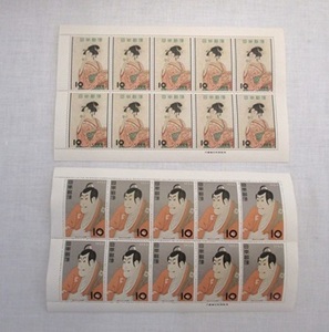  stamp hobby week Ichikawa .. warehouse * bead ro. blow ..10 jpy ×10 sheets each 1 seat 