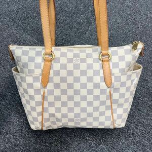 〈1円スタート品〉LOUIS VUITTON ルイヴィトン ダミエ トータリーPM N51261/シリアルFL1019ショルダーバッグ トートバッグ アズール 白