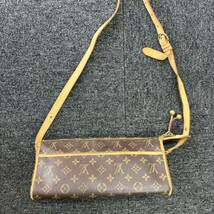 1円出品LOUIS VUITTON ルイヴィトン モノグラム ポパンクールロン M40008ショルダーバッグ シリアル番号DU0016斜めがけバック ブラウン_画像1