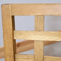北欧スタイル オーク無垢材 ダイニングチェア 2脚セット 木製椅子 アームチェア 格子 サイドチェア シンプル ナチュラル カフェ風 ED531_画像6