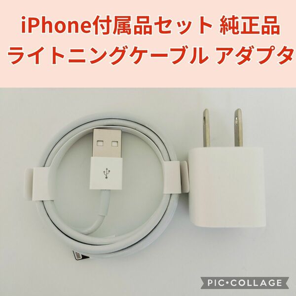 iPhone付属品セット ライトニングケーブル ACアダプタ