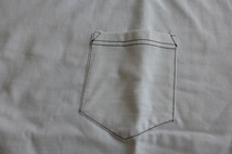 新品 送料無料 即決 Skkone Vintage 長袖 Tシャツ 配色ステッチ ポケット付き ロングTシャツ ホワイト サイズM_画像4