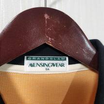 ☆良品☆ 日本製 Munsingwear マンシングウェア グランドスラム ドライポロシャツ オレンジ系 SAサイズ L～LL相当 ゴルフウェア 紳士_画像6