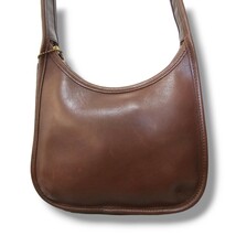 美品 COACH コーチ オールドコーチ エルゴ ショルダーバッグ ダークブラウン 9020 ワンショルダー ヴィンテージ グラブタンレザー_画像5