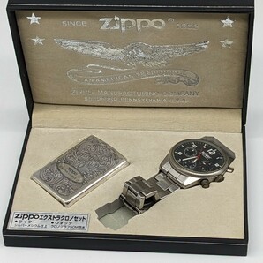 【1円～!!】Zippo ジッポ エクストラクロノセット 腕時計 2005年製の画像1