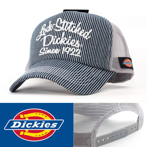 メッシュキャップ 帽子 メンズ DICKIES ディッキーズ Amerian casual mesh cap ヒッコリーストライプ 18416700-45 USA アメリカンブランド