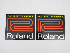 ★sz1874　未使用品　Roland　ステッカー　2枚セット　ローランド　シール　THE CREATIVE ANSWER　楽器メーカー　コレクション　送料無料★