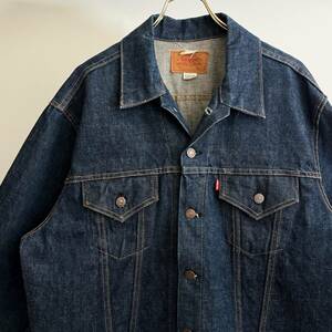 希少《 BigE真紺 / Size 50 》60s 極上品【 LEVIS 70505 bigE ビッグE インディゴ デニムジャケット アメリカ製 ビンテージ 】