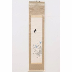 Art hand Auction EF05-9235[TOM] [Genuine] Katayama Mokuyo, hanging scroll, paper, hand-painted, colored, with signature and seal, box, Japanese painting, Meiji period Japanese painter, Shoda Kurutomo, Tsutaya Ryumitsu, Araki Toho, Painting, Japanese painting, Flowers and Birds, Wildlife