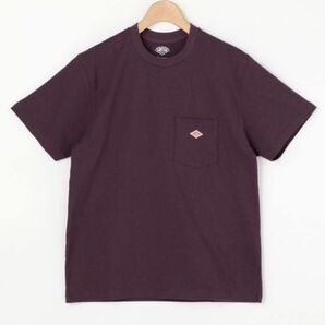 danton ダントン 定番 ポケットTシャツ ポケT ワンポイントロゴワッペン シンプル wine 38 男女兼用 ユニセックス