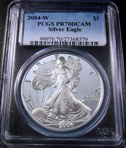 ●アメリカ 2004年W PCGS PR70DC イーグル銀貨