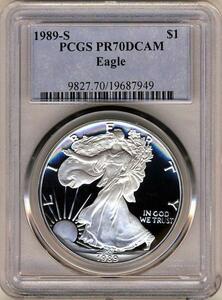 ●アメリカ 1989年S PCGS PR70DC イーグル銀貨